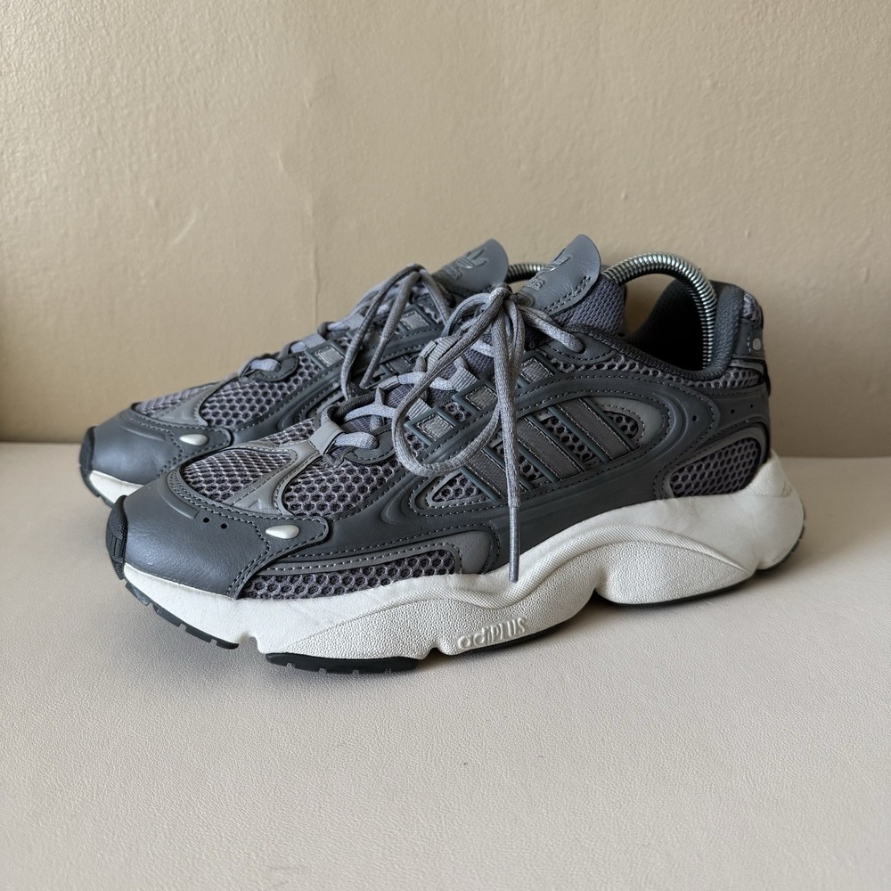 Adidas Ozmillen Lace‎ Up Mens Double Grey Sneakers Sz 9 Casual Shoes IF3448 Gym